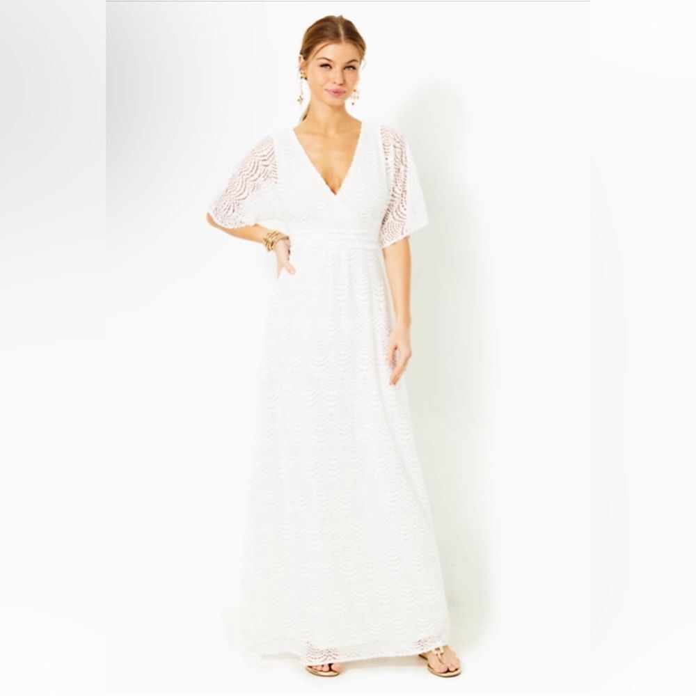 Lilly Pulitzer White Lace Maxi Dress